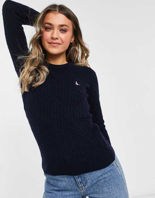 Jack wills cable knit jumper womens sale