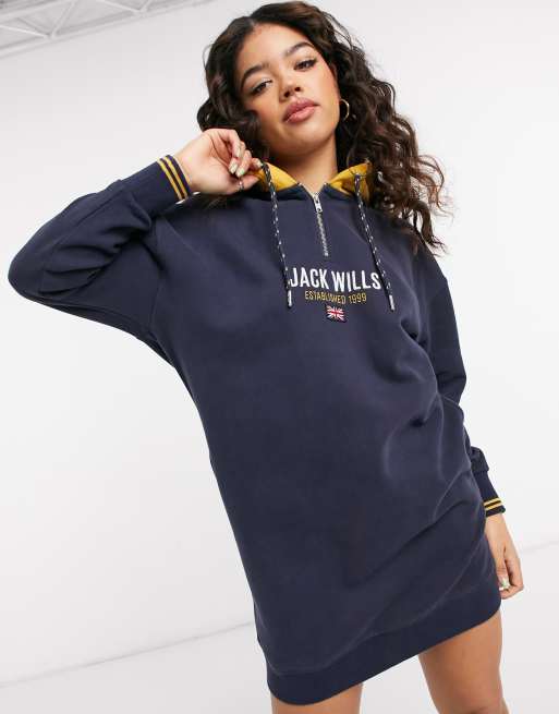 Jack Wills logo hoodie dress