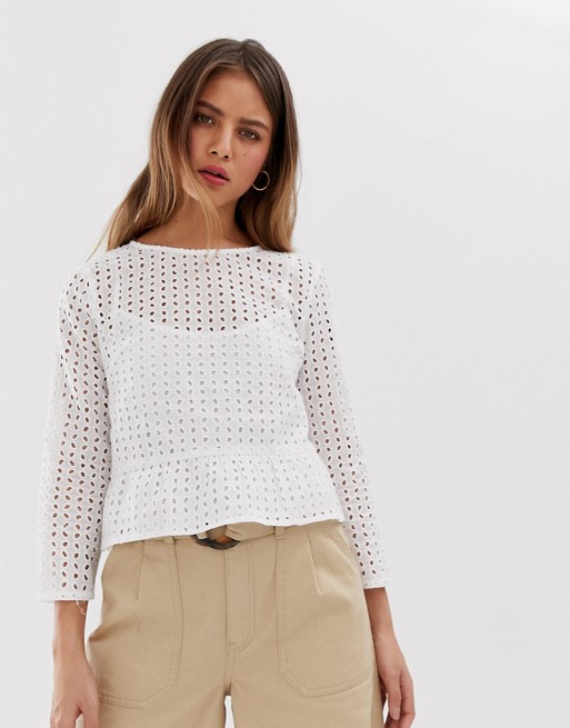 Jack Wills Millie-Sue woven top in lace