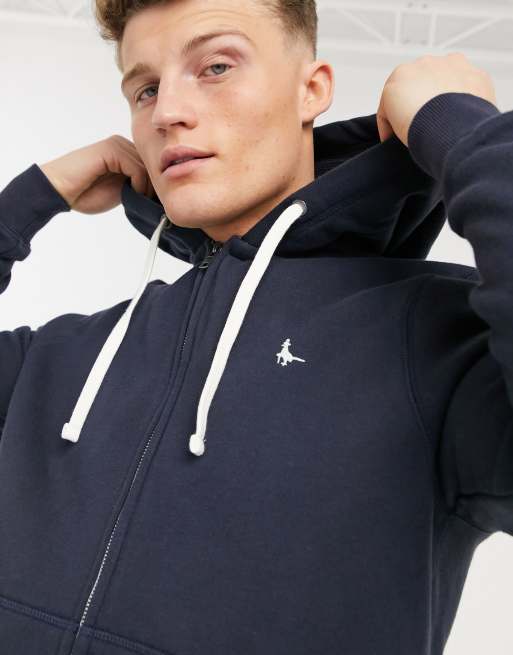 Jack wills black outlet zip hoodie