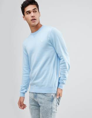 light blue crew neck sweater
