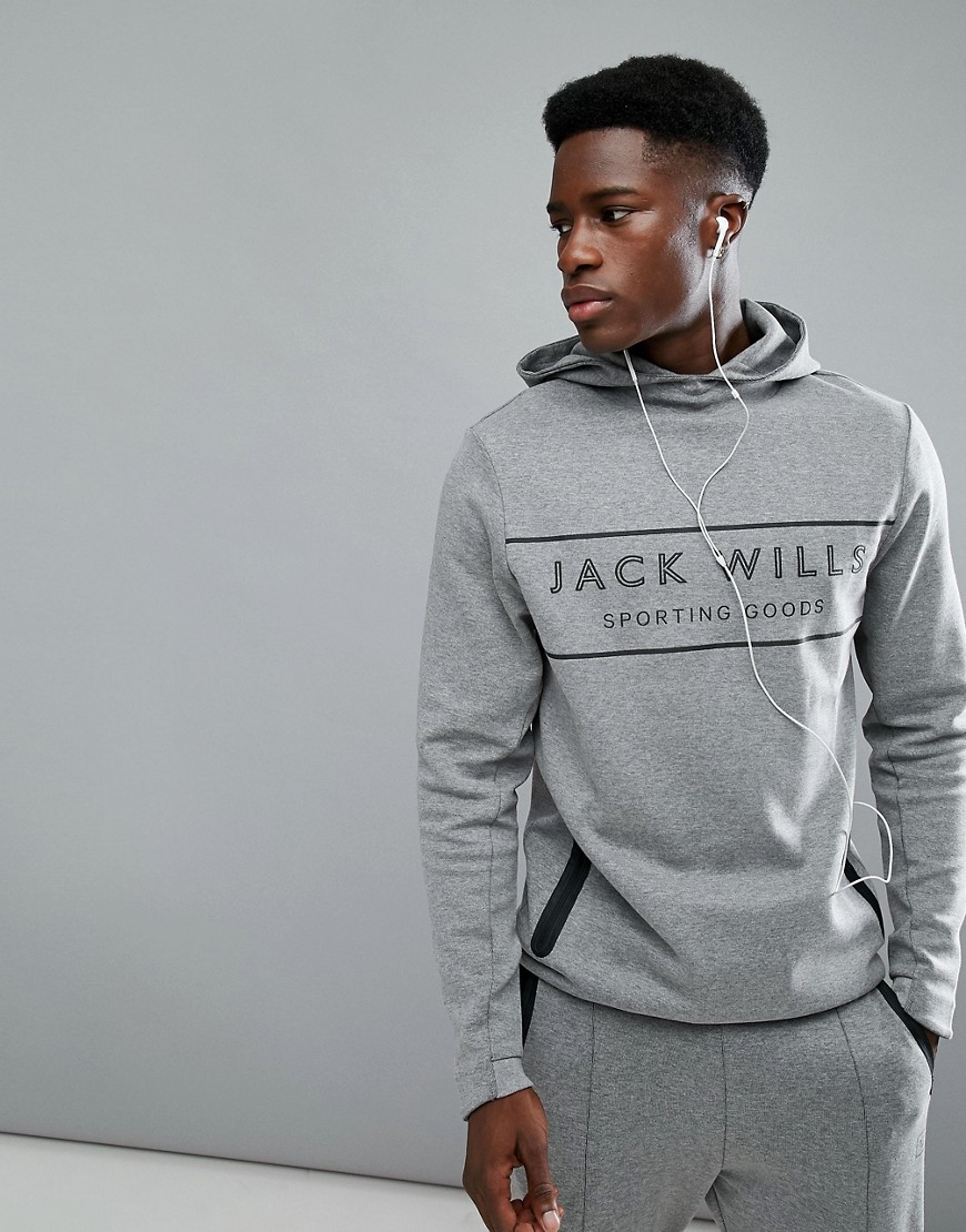 Jack Wills Sportartikelen - Esmond - Grijze hoodie-Grijs