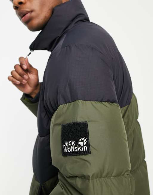 Jack Wolfskin 365 Fearless Down puffer jacket in green | ASOS