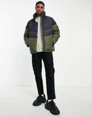 green down puffer coat