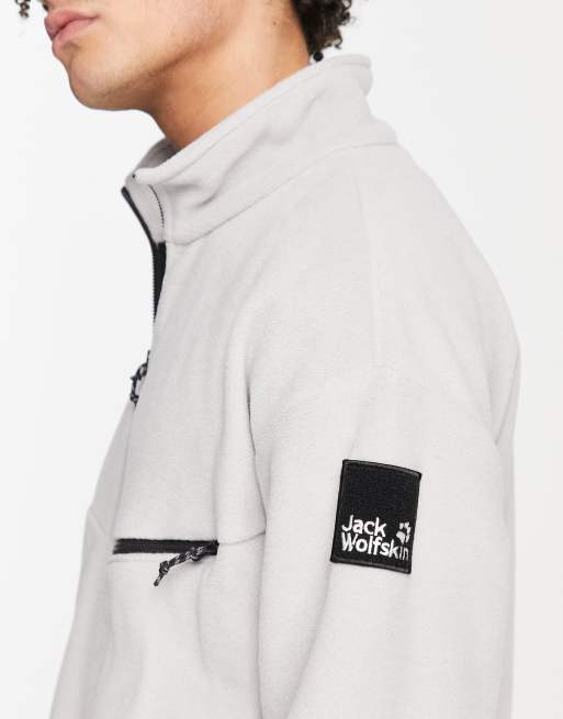 Jack Wolfskin – 365 Rebel – Fleece-Oberteil in Hellgrau, 3 von 4