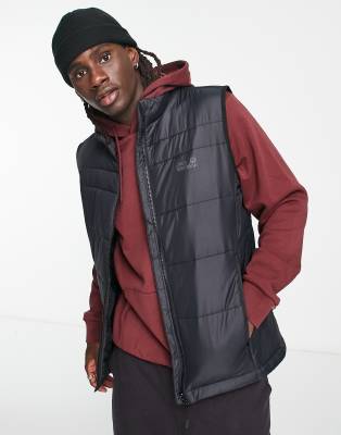 Jack Wolfskin Bergland insulated gilet in black - ASOS Price Checker