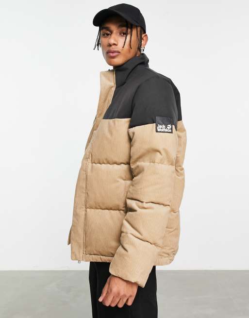 Jack Wolfskin corduroy jacket in ASOS beige 