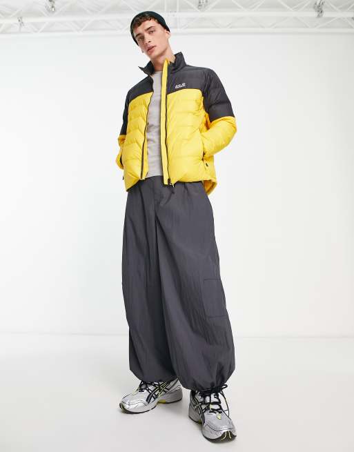 Jack Wolfskin DNA Tundra quilted down jacket in yellow, 4 of 4