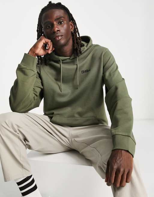 Jack Wolfskin Essential hoodie in khaki