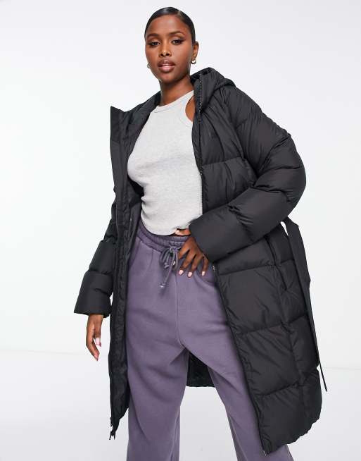 tiener Namens Volg ons Jack Wolfskin Frozen Lake long down puffer coat in black | ASOS