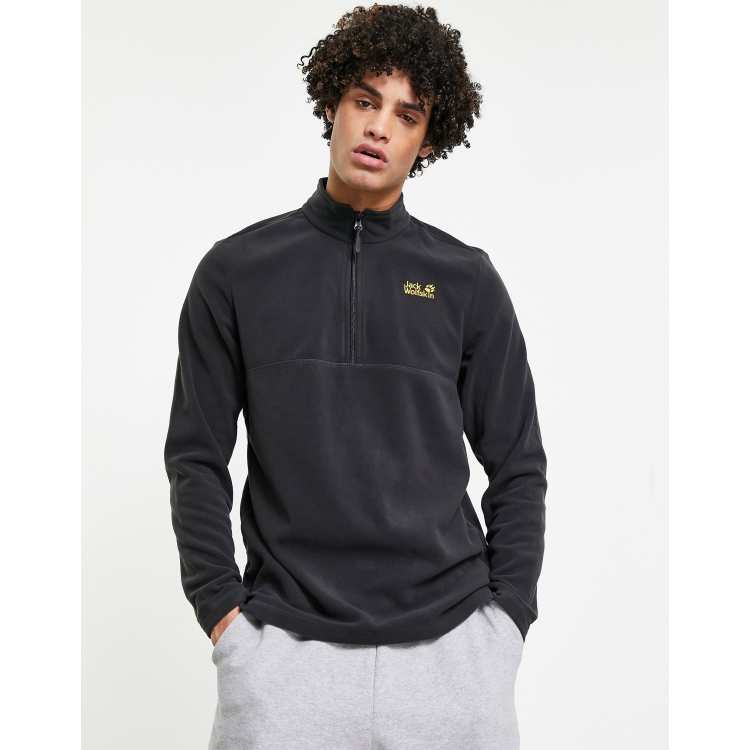 Kreunt heel fijn verlies Jack Wolfskin Gecko 1/4 zip fleece in grey | ASOS