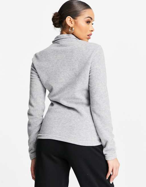 Jack Wolfskin – Gecko – Ljusgrå fleece med kort dragkedja vid halsen , 3 av 4