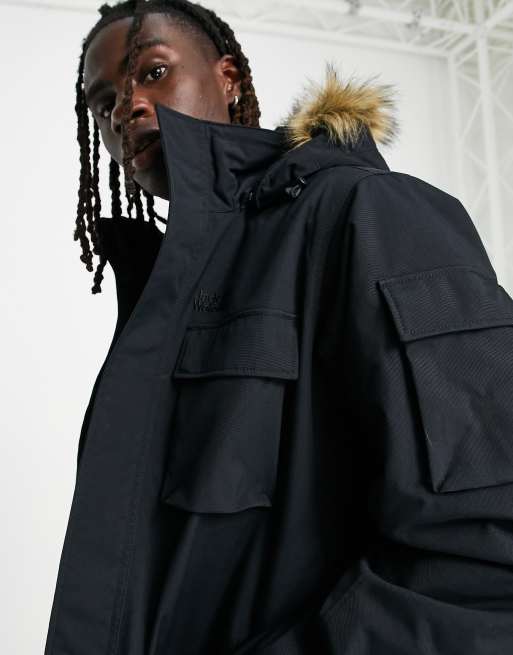 Jack wolfskin glacier shop canyon parka black