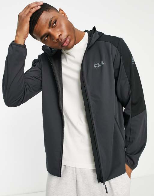 Jack Wolfskin – Go Hike – Softshell-Jacke in Dunkelgrau 