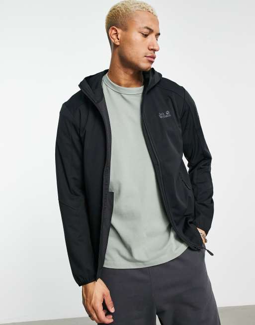 Jack Wolfskin Go Hike softshell jacket in black | ASOS