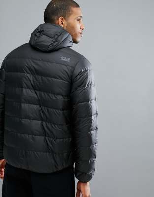 jack wolfskin black puffer jacket