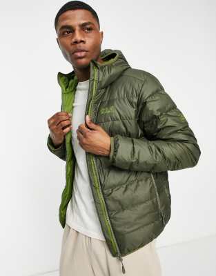 Jack Wolfskin Helium puffer jacket in khaki