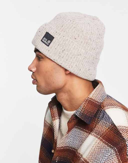 Jack Wolfskin knit beanie in beige