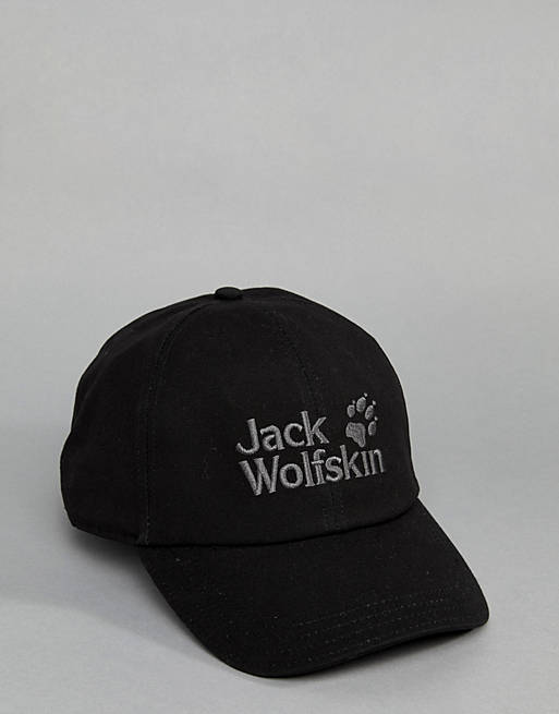 Jack Wolfskin Logo Baseball Cap In Black | ASOS