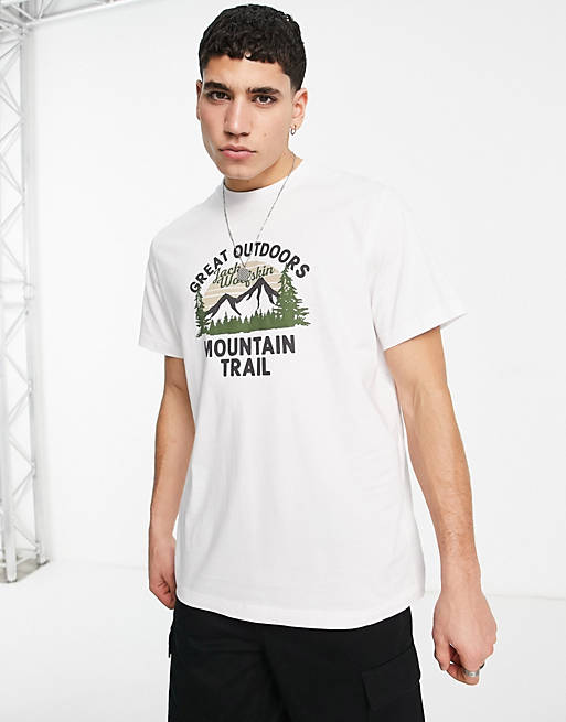 Jack Wolfskin Mountain Trail t-shirt in white