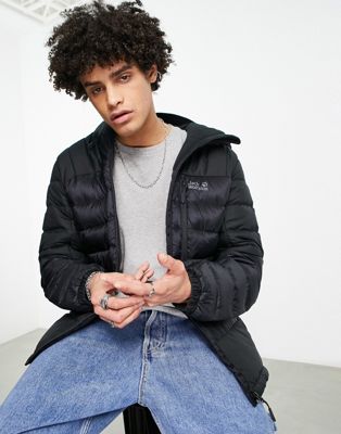 Jack Wolfskin North Climate puffer jacket in black  - ASOS Price Checker