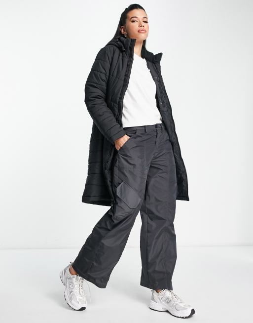 Jack Wolfskin North York long puffer coat in balck