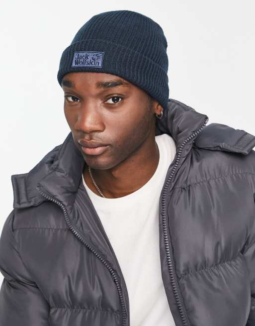 Jack Wolfskin Pergamon beanie in navy | ASOS