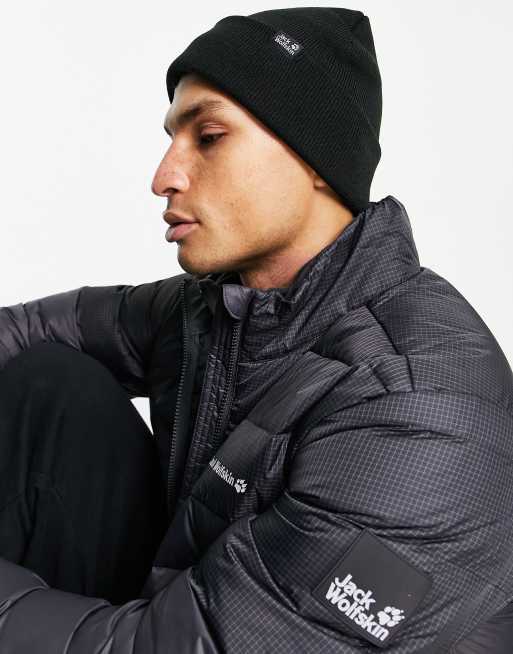 Jack Wolfskin rib beanie in black