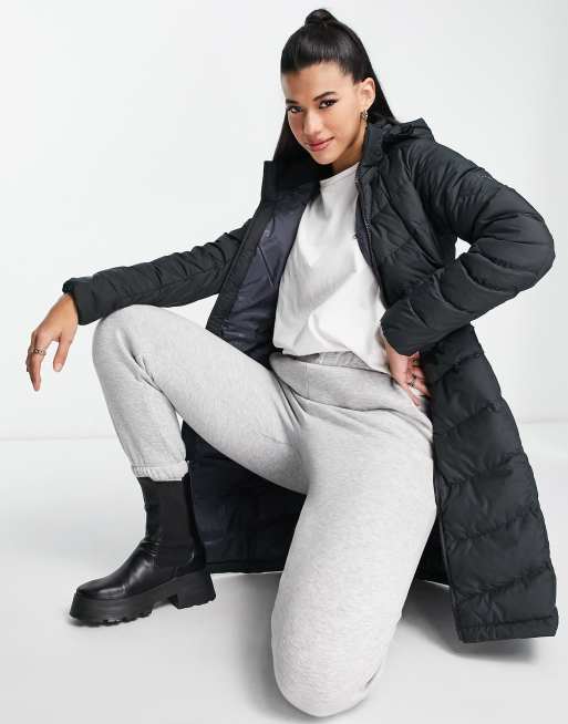 patrouille Voorgevoel bagage Jack Wolfskin Selenium long down puffer coat in black | ASOS