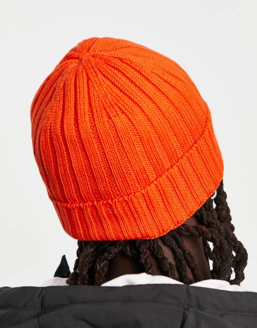 Jack Wolfskin Stormlock ribbed beanie in red ASOS