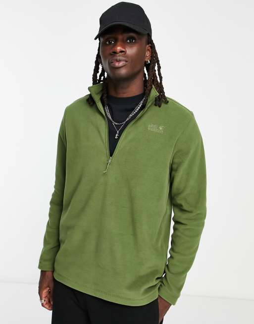 ASOS green 1/4 | Taunus fleece in zip Jack Wolfskin