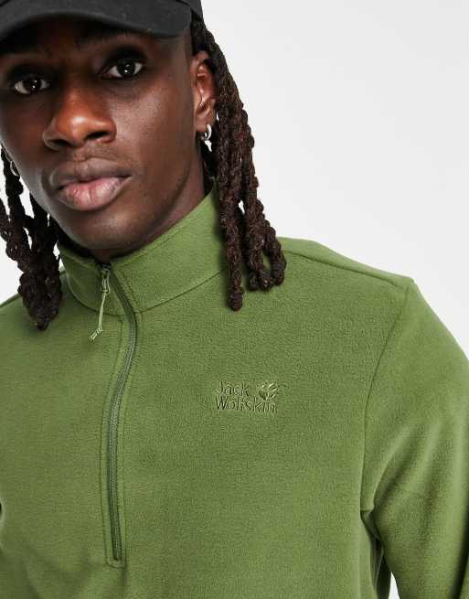 Jack ASOS green zip Wolfskin | fleece 1/4 in Taunus