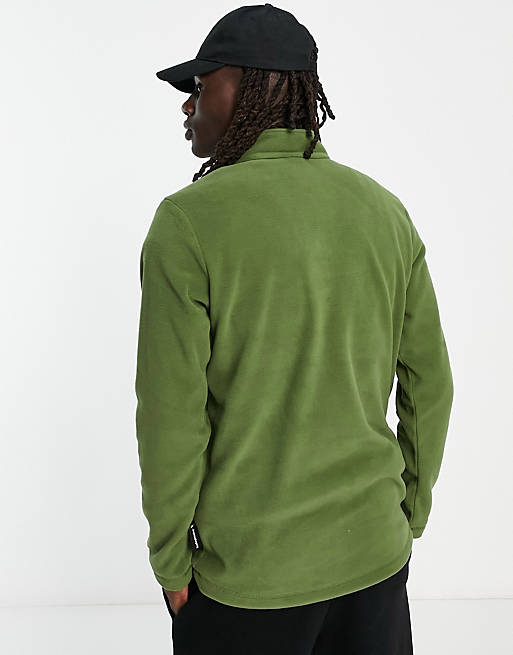 Jack Wolfskin Taunus 1/4 zip fleece in green | ASOS