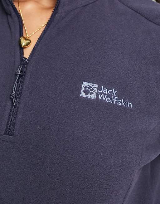 Jack Wolfskin – Taunus – Fleece-Sweatshirt in Marineblau mit
