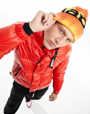 JACK1T EZ puffer down jacket in hyper red and ink