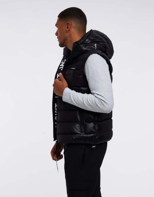 JACK1T R3D down slick gilet in black