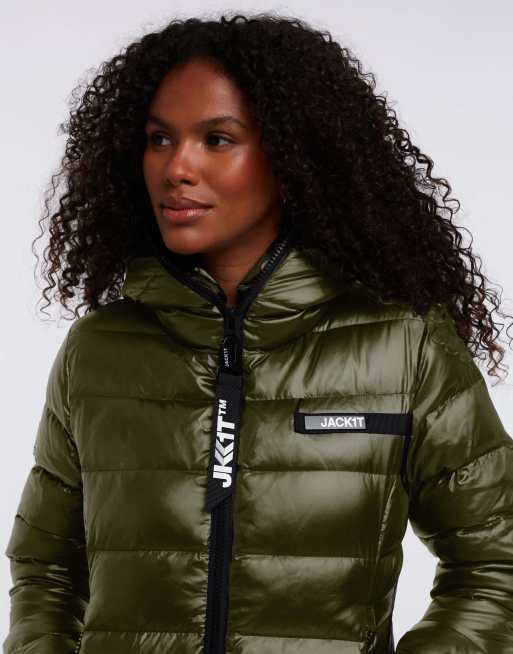 Olive green hot sale down jacket