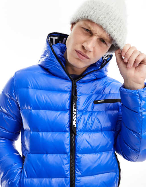 Royal blue store down jacket