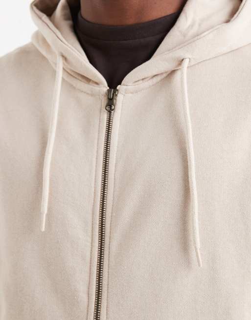 Jack & Jones - Sweat à capuche zippé ultra-oversize - Crème, 5 de 5