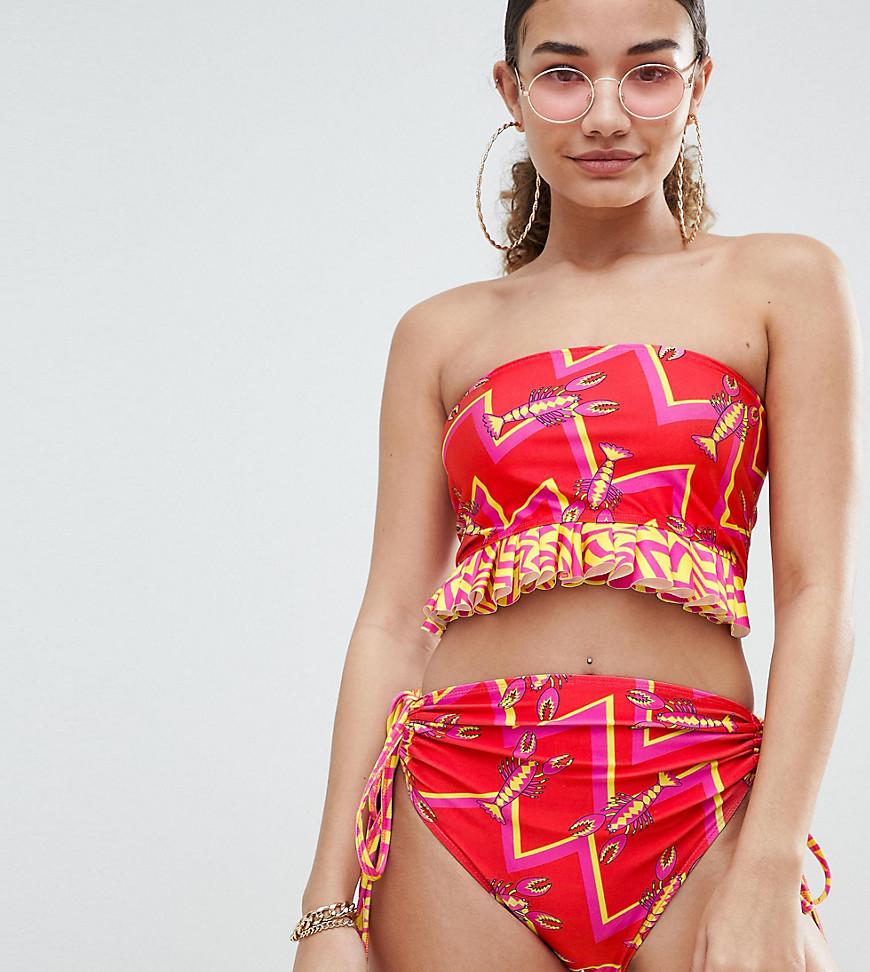 Jade Clark X Tara Khorzad lobster bikini bottoms-Red