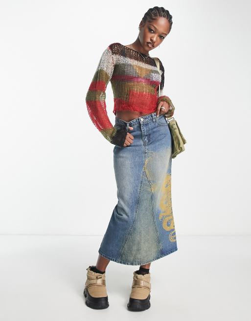 90s 2025 jean skirt