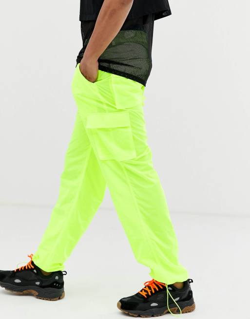 Neon yellow cargo on sale pants