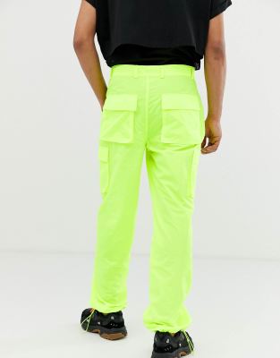 neon blue cargo pants