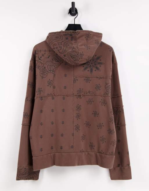 Jaded london paisley hoodie deals