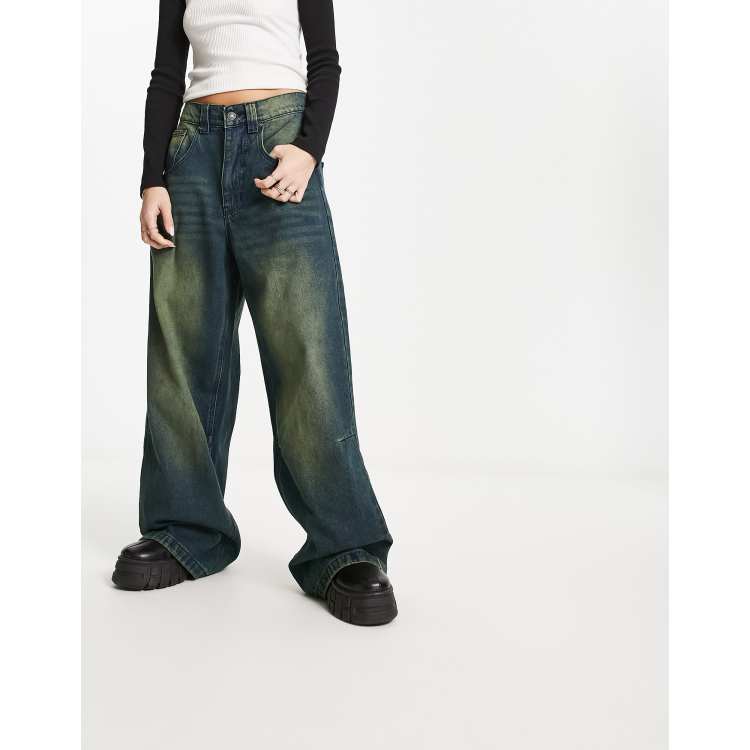 裾以外は綺麗です【jaded london】blue wash colossus jeans - デニム ...