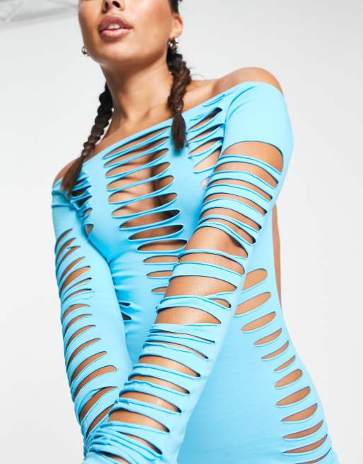 sachin and babi light blue dress Jamie Layered Mini Dress