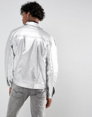 silver jean jacket