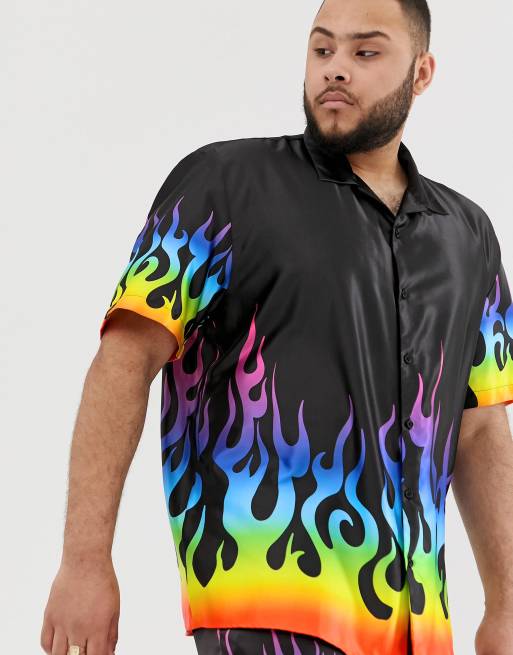 Jaded london hot sale flame shirt