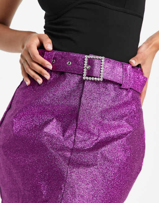 Glitter jean skirt store