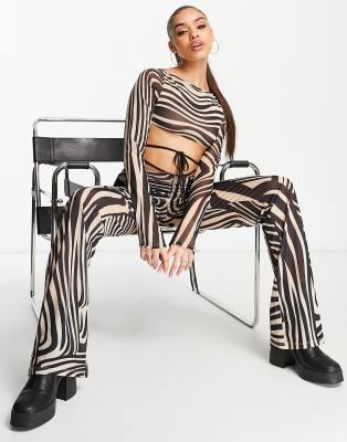 Jaded London High Waisted Flares With 